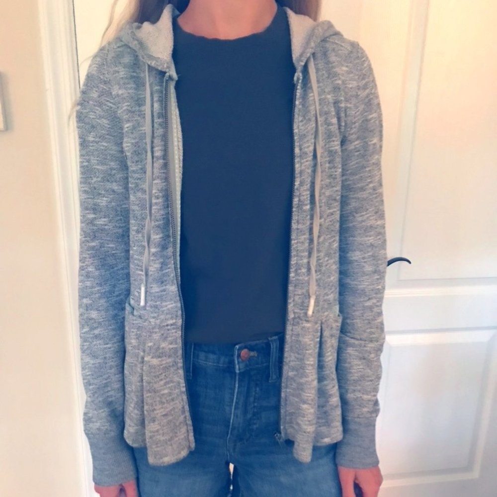 Anthropologie Zipup Peplum Hoodie